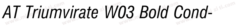 AT Triumvirate W03 Bold Cond字体转换